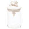 Accent Plus Glass Jar with Porcelain Flower Lid