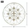 Accent Plus Distressed-Look Fleur de Lis Wall Decor