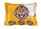 LSU OFFICIAL Collegiate "Hexagon" Full/Queen Comforter & Shams Set