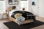 Vanderbilt OFFICIAL Collegiate "Hexagon" Twin Comforter & Sham Set