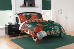 Miami OFFICIAL Collegiate "Hexagon" Full/Queen Comforter & Shams Set