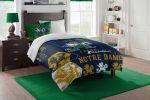 Notre Dame OFFICIAL Collegiate "Hexagon" Full/Queen Comforter & Shams Set