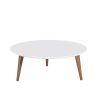 Manhattan Comfort Moore 31.50" Round Low Coffee Table in White