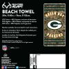 Packers OFFICIAL NFL Realtree "Stripes" Beach Towel;  30" x 60"