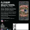 Patriots OFFICIAL NFL Realtree "Stripes" Beach Towel;  30" x 60"