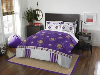 Orlando City FC OFFICIAL MLS "Track" Full/Queen Comforter & Sham Set