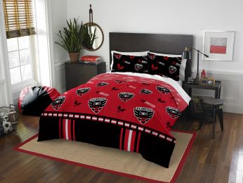 DC United OFFICIAL MLS "Track" Full/Queen Comforter & Sham Set