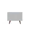 Manhattan Comfort Hampton 33.07 Accent Cabinet with 2 Shelves Solid Wood Legs in White