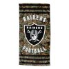 Raiders OFFICIAL NFL Realtree "Stripes" Beach Towel;  30" x 60"