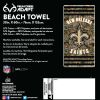 Saints OFFICIAL NFL Realtree "Stripes" Beach Towel;  30" x 60"