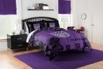 Sac Kings OFFICIAL NBA "Hexagon" Full/Queen Comforter & Shams Set;  86" x 86"