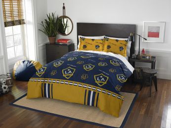 LA Galaxy OFFICIAL MLS "Track" Full/Queen Comforter & Sham Set