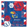 Kansas OFFICIAL Collegiate "Hexagon" Full/Queen Comforter & Shams Set