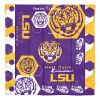 LSU OFFICIAL Collegiate "Hexagon" Full/Queen Comforter & Shams Set