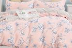 Ava Pink/Blue Floral 100% Cotton Reversible Comforter Set